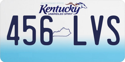 KY license plate 456LVS