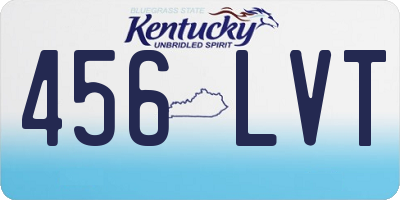 KY license plate 456LVT