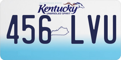 KY license plate 456LVU