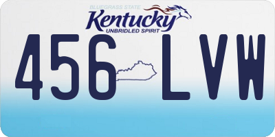 KY license plate 456LVW