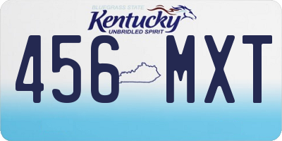 KY license plate 456MXT