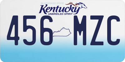 KY license plate 456MZC