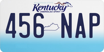 KY license plate 456NAP