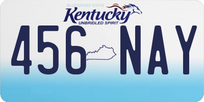 KY license plate 456NAY