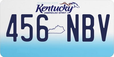 KY license plate 456NBV