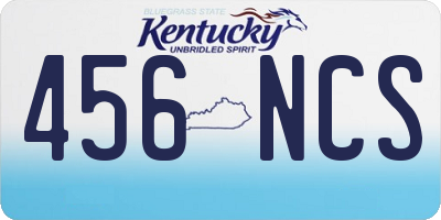 KY license plate 456NCS