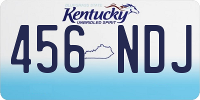 KY license plate 456NDJ