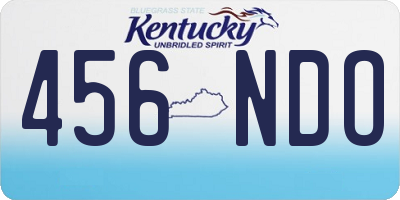 KY license plate 456NDO