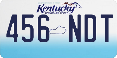 KY license plate 456NDT