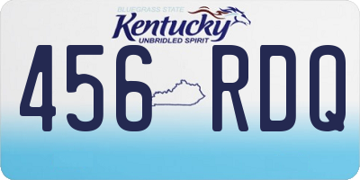 KY license plate 456RDQ