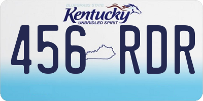 KY license plate 456RDR