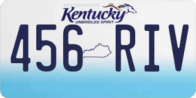 KY license plate 456RIV
