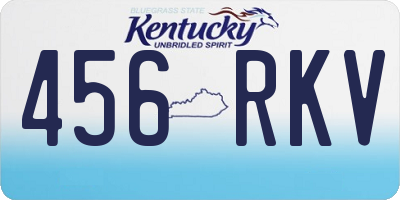 KY license plate 456RKV