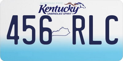 KY license plate 456RLC