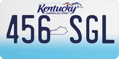 KY license plate 456SGL