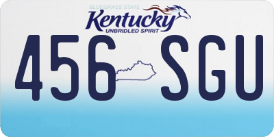 KY license plate 456SGU
