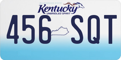 KY license plate 456SQT