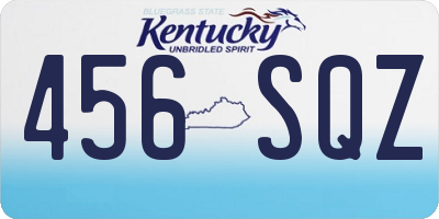KY license plate 456SQZ