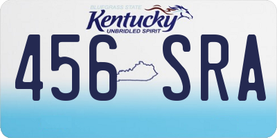 KY license plate 456SRA