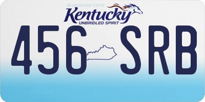 KY license plate 456SRB