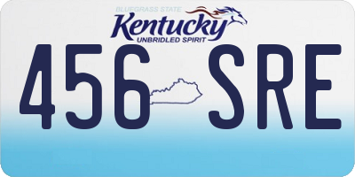 KY license plate 456SRE