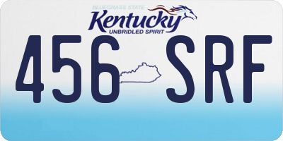 KY license plate 456SRF