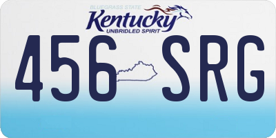 KY license plate 456SRG