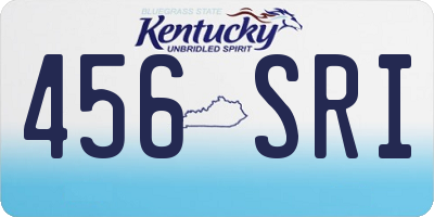 KY license plate 456SRI