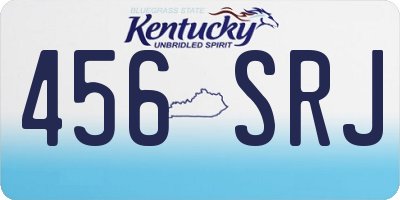 KY license plate 456SRJ