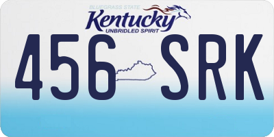 KY license plate 456SRK