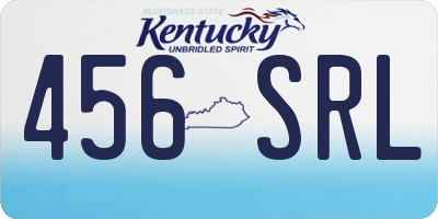 KY license plate 456SRL
