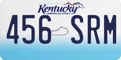 KY license plate 456SRM