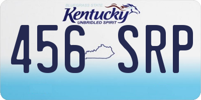 KY license plate 456SRP