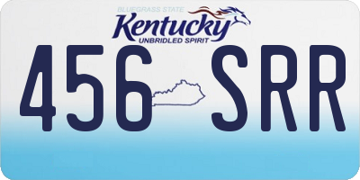 KY license plate 456SRR