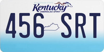 KY license plate 456SRT