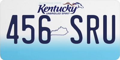 KY license plate 456SRU