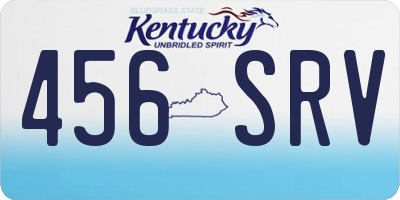 KY license plate 456SRV