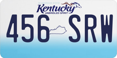 KY license plate 456SRW