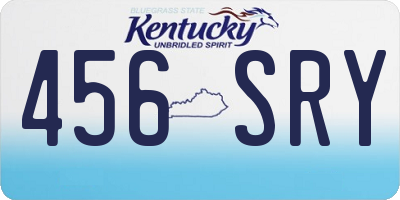 KY license plate 456SRY