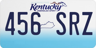 KY license plate 456SRZ