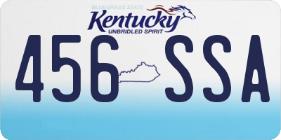 KY license plate 456SSA