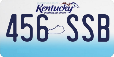 KY license plate 456SSB