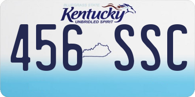 KY license plate 456SSC