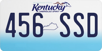 KY license plate 456SSD