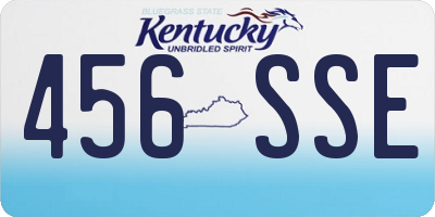 KY license plate 456SSE
