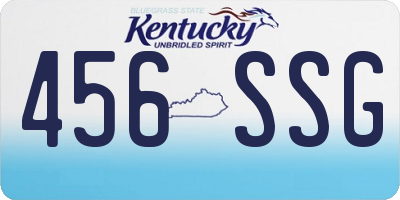 KY license plate 456SSG