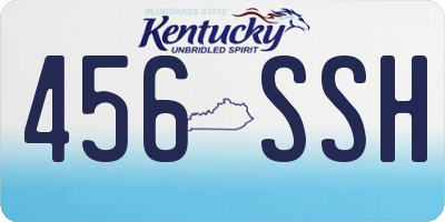 KY license plate 456SSH