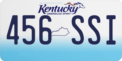 KY license plate 456SSI