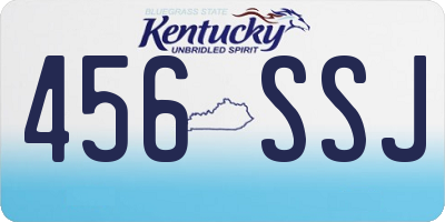 KY license plate 456SSJ