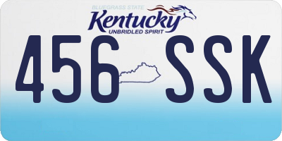 KY license plate 456SSK